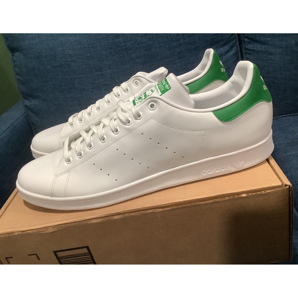 Adidas Stan Smith Shoes Mens 20 White‎ Green Casual Sneakers
